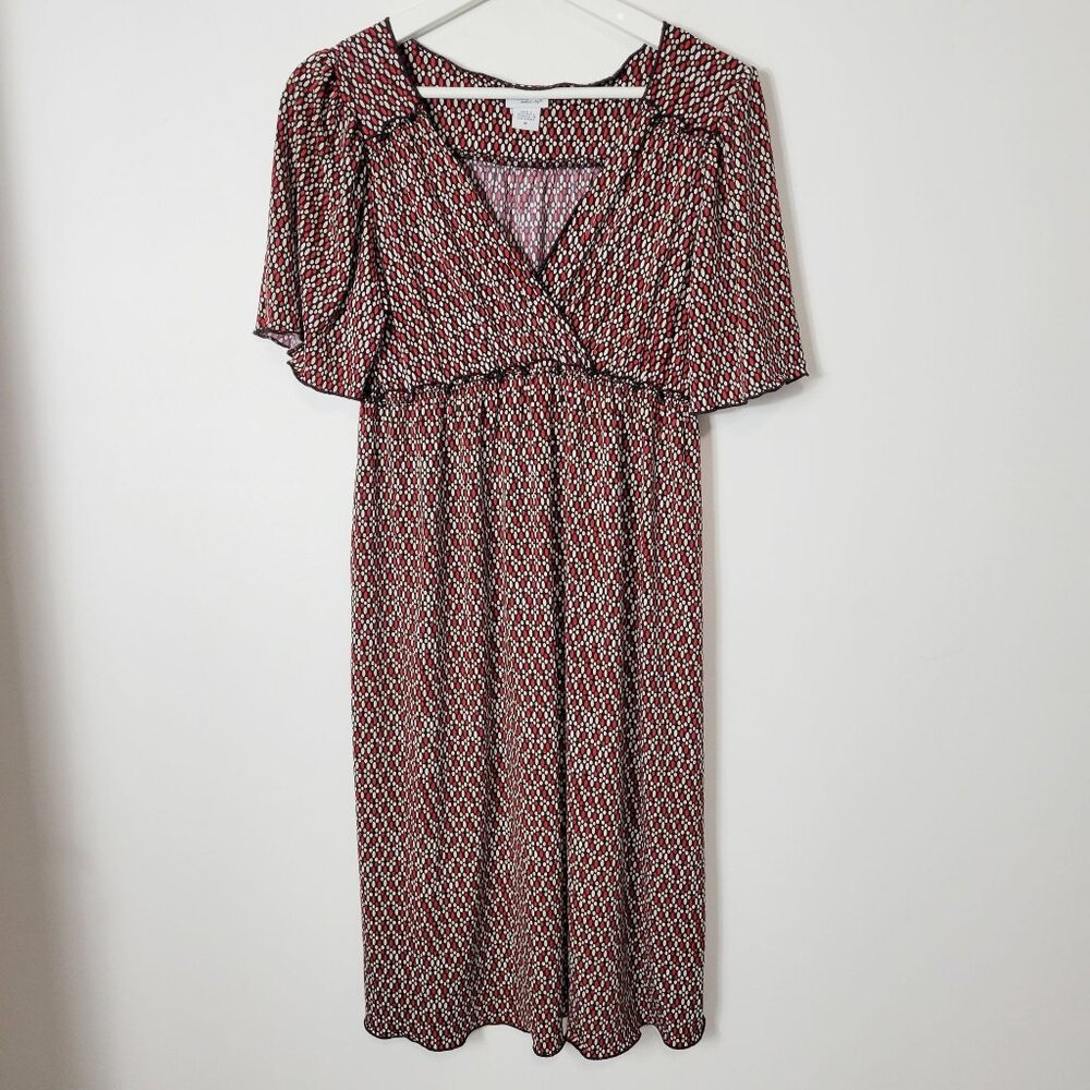 Show Me Your Mumu Maternity Size M Burgundy Printed Knee Length Dress